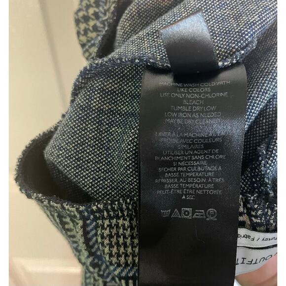 Urban Outfitters Black Gray Hounds Tooth Pull-On Trouser Flare Leg Pants Small - Picture 4 of 5